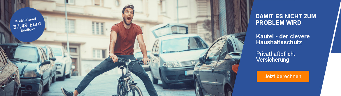 Fahrradfahrer versursacht einen Haftpflichtschaden